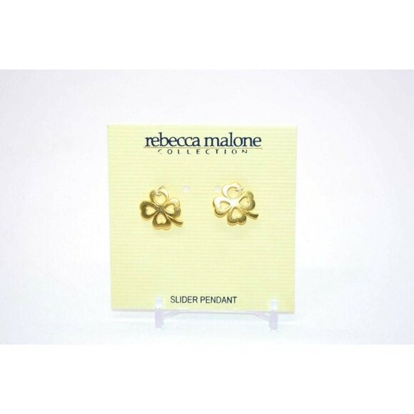 Rebecca Malone Gold Tone Four Leaf Clover Slider - Picture 1 of 4